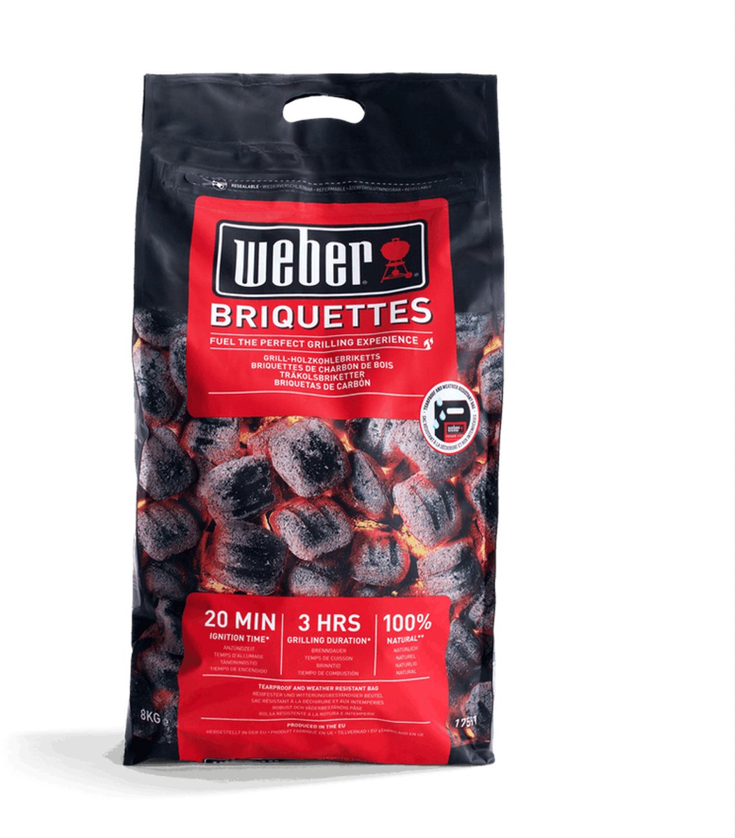 Weber Briketten voor barbecue / grill 8 kg – foto 5