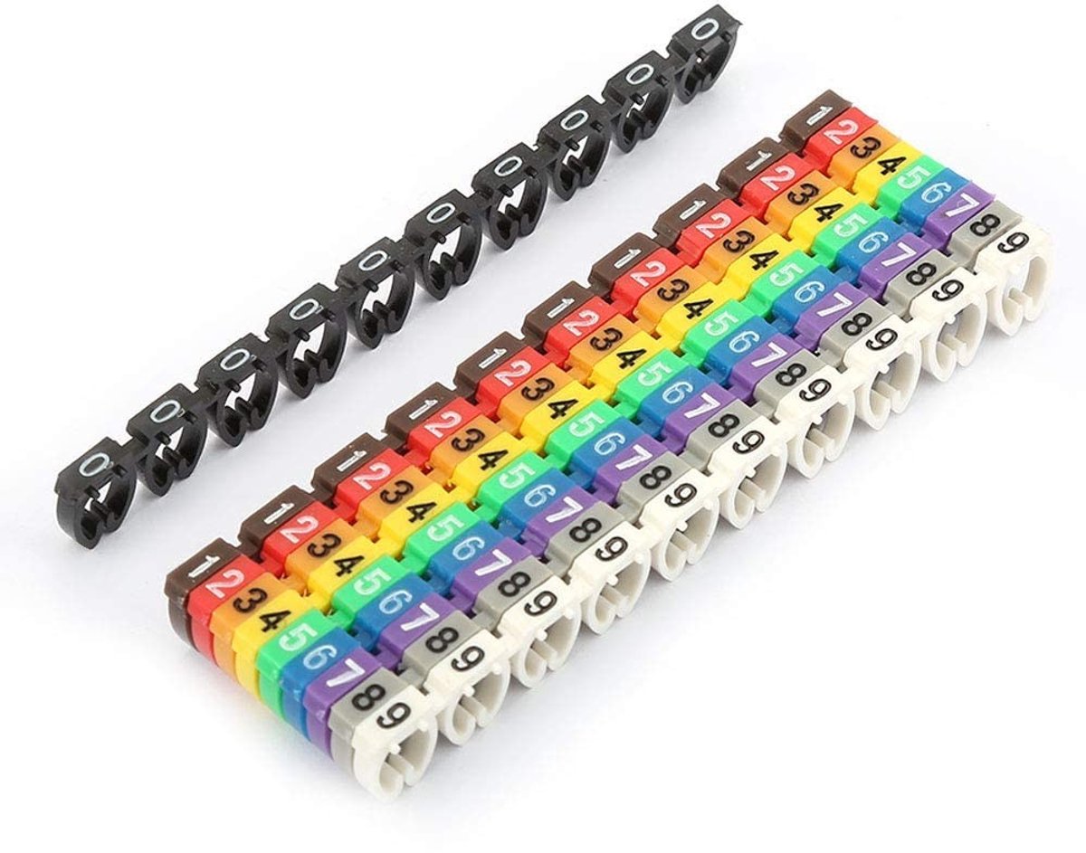 NTH products - Digitale Buismarkers - Nummering Marker - 2.5mm - Kleurige Marker - Set van 100/150 stuks - Geschikt voor diverse toepassingen - Kleurige...