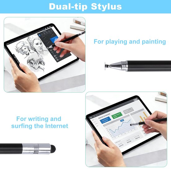 Cosensi- Stylus Pen 4-in-1 - Multifunctionele Touch-Pen - Balpen - Disc-Punt - Geschikt voor Thermomix TM7/TM6/TM5 - Praktisch Accessoire - Touchpen — afbeelding 4