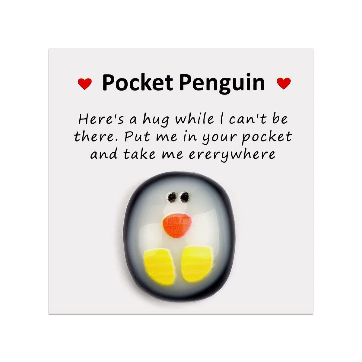 JHUBERS- Knuffel Pinguïn - Hartverwarmend Cadeau - Bemoedigend Geschenk - Schattig Speelgoed - Kleine Knuffel - Voor Vriendschap/Liefde - Knuffeldier