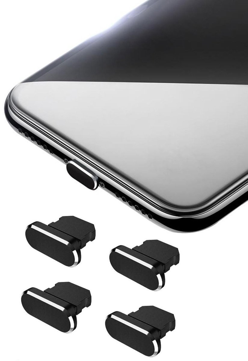 Dailygoods- Stofstopper - Stofbescherming - Siliconen - 4 Stuks - Compatibel met USB-C - Nauwsluitend Ontwerp - Stofkap