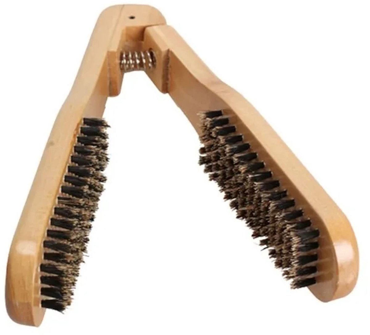 Dailygoods - Haarstijlborstel - Klem-haarborstel - Dubbelzijdig design - Houten stijltang - Kapsalon-accessoires - Voor glad haar - 22 x 4 x 4 cm