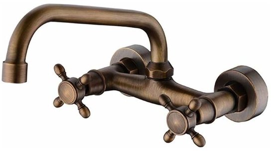 AERZETIX - C62128 - Wand-Spültischarmatur 1/2'' Ente spülbeckenhahn