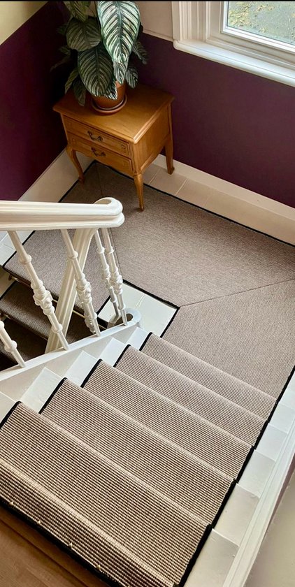 Traploper, Keukenloper - Sisallook - vlak geweven - anti-slip rug- 50cm breed, per meter af te nemen. In te korten met schaar.
