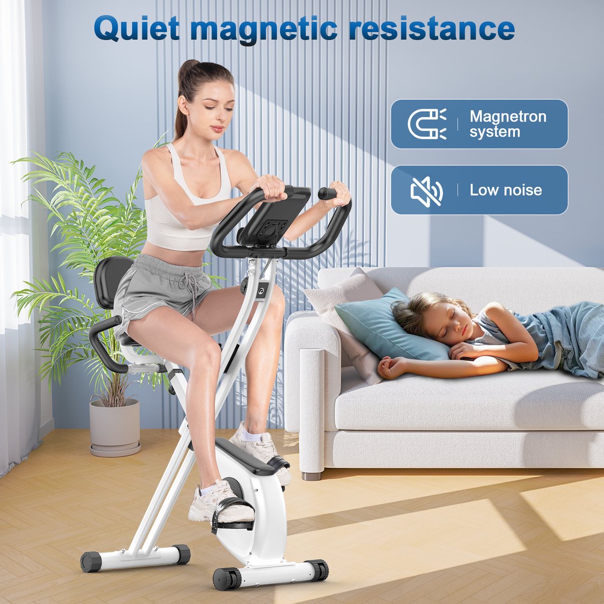 Opvouwbare X-Bike met 8 Niveaus van Weerstand - afbeelding 3