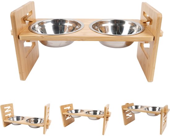 Pet Perfect Voerbak voor Honden Houten Standaard