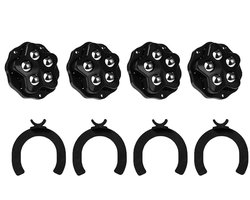 Kleine wielen voor meubels, kleine wielen met zelfklevende kogeloverbrengingswielen, kleine meubelwielen voor meubels, opbergdoos, keukenbenodigdheden - zwart