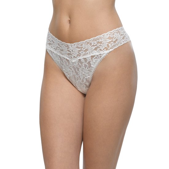 Hanky Panky Signature Lace Original Rise Thong Tanga voor dames - roze Hanky Panky Signature Lace Original Rise Thong Tanga voor dames - roze