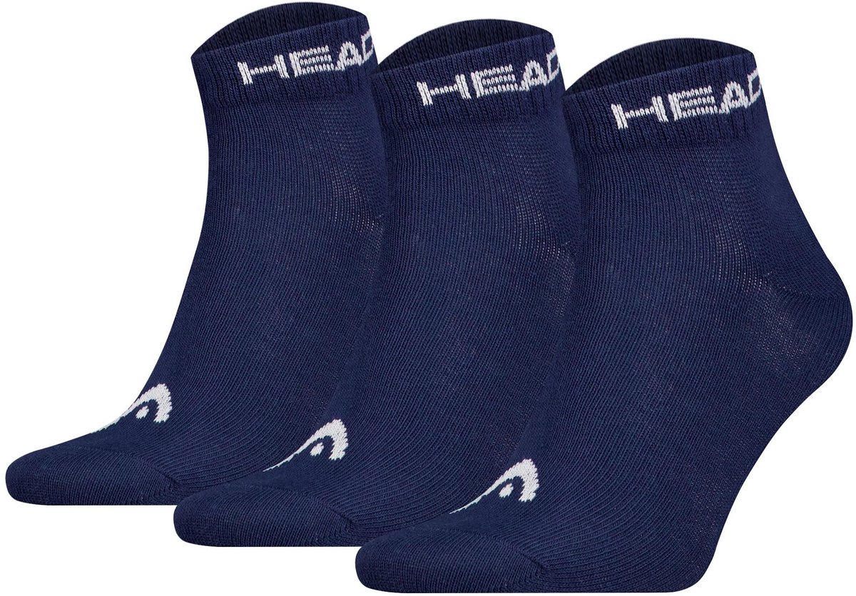 HEAD unisex 3P quartersokken elements Blauw