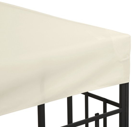 vervangingsdak voor paviljoen 3x4 meter waterdicht materiaal: Panama PCV Soft 370 g/m2 extra sterk model 7 3x4 antraciet