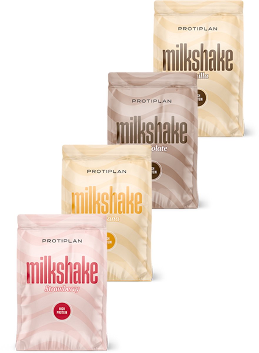 Protiplan - Mix Proteïne Milkshakes - 4 stuks - 25 g per stuk - Eiwitdieet - Proteïneshake
