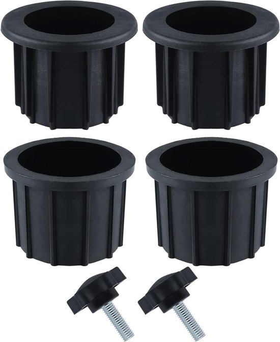 Lot de 2 jeux (6 pièces) de pièces de Replacement pour parapluies : Ring de trou de parapluie et Vis de bouton, Accessoires de vêtements pour bébé pour Parasols , Zwart