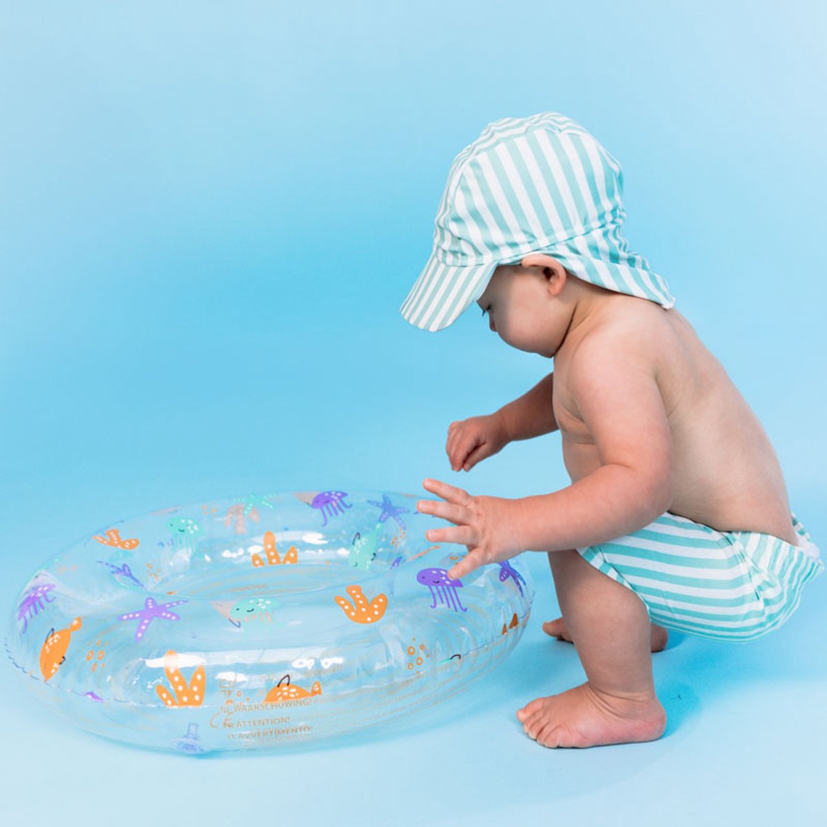 Swim Essentials | Meerkleurig Zeedieren zwemband Ø 55 cm Swim Essentials | Meerkleurig Zeedieren zwemband Ø 55 cm
