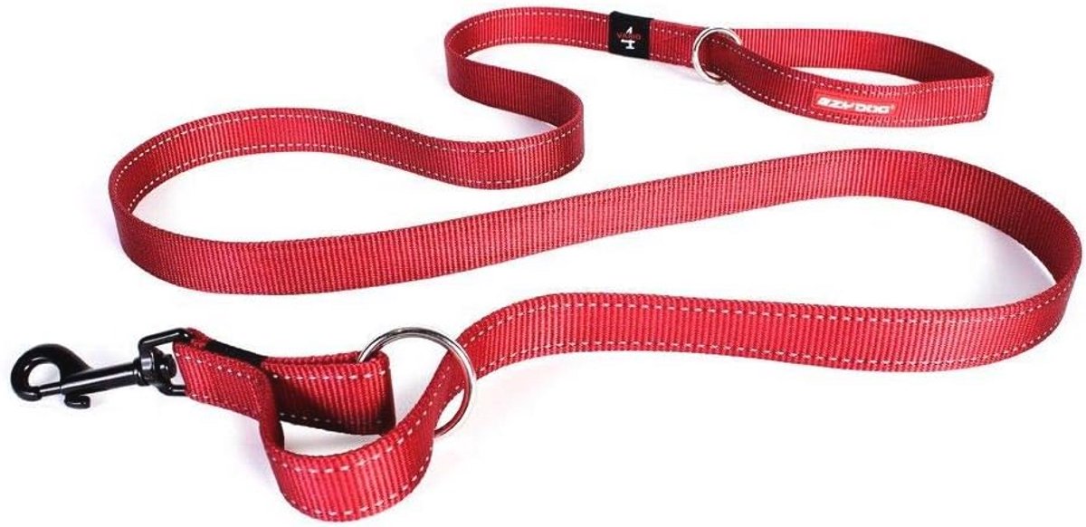 Verstelbare hondenriem 91/182 cm, ideaal voor wandelen, rood