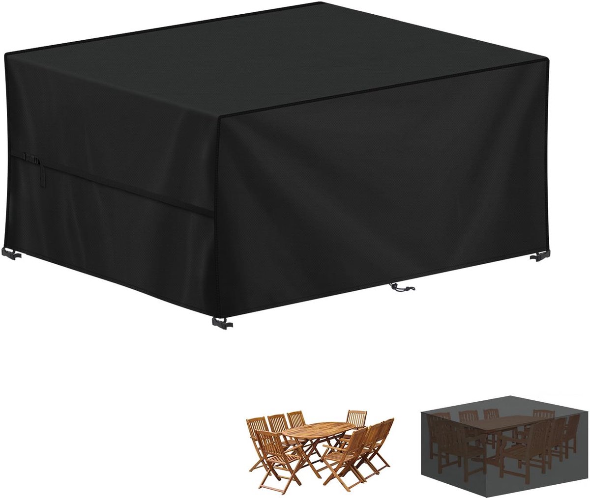 Ibenzoa Tuinmeubelhoes met Weerbestendige Bescherming en Anti-UV Design voor Optimale zwart