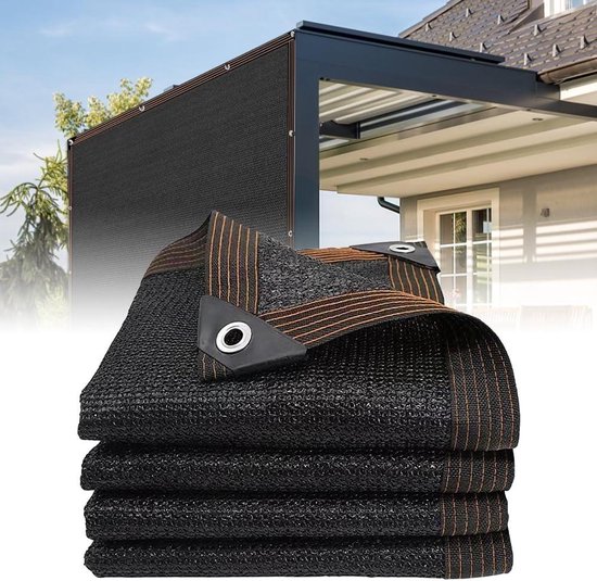 Anyingkai Schaduwnet met ogen, 3 x 4 m, schaduwnet voor tuin, schaduwnet voor broeikas, zonweringsnet, 90-95% schaduwpercentage