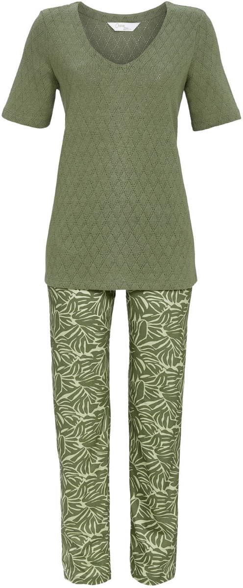 Ringella Tropisch groene pyjama katoen - Groen - Maat - 46