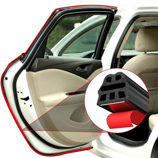 Keenso Rubberen afdichtingen voor autodeur, 4 m, Z-vorm, universele rubberen afdichting, beschermstrips, rubberen afdichtingstape voor auto, raam, deur, motor afdekking