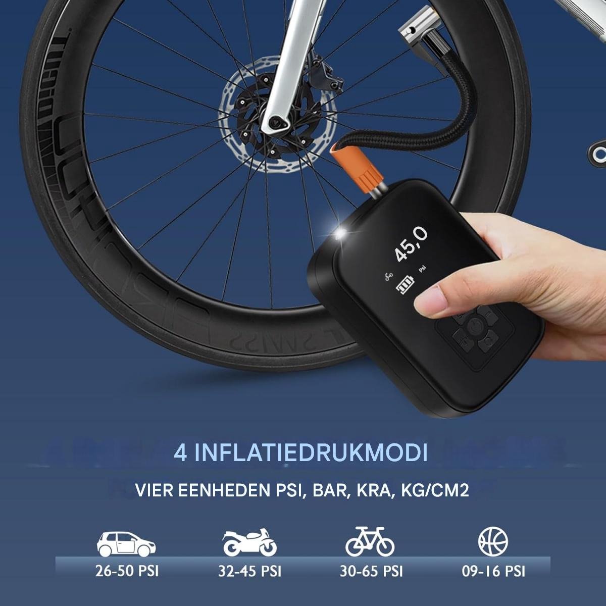 Elektrische Fietspomp - Luchtcompressor thumbnail 5