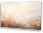 Rustgevend abstract landschap - Natuur canvas schilderijen - Muurkunst landschap - Abstracte kunst - Klassiek schilderijen - Decoratie woonkamer - canvas 100x75 cm