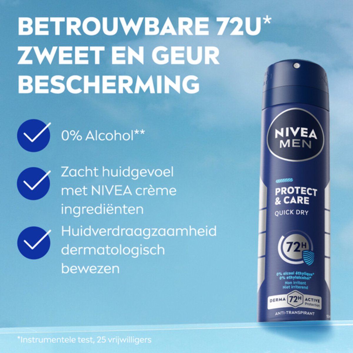 Goedkoopste 3x Nivea Men Deodorant Spray Protect & Care 150 ml