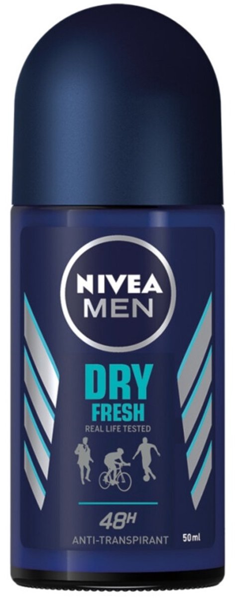 Goedkoopste 3x Nivea Men Deodorant Roller Dry Fresh 50 ml