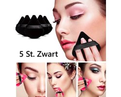 Set van 5 Powder Puff Driehoekige Make-Up Sponsjes I Beauty Blender I Poederdons I Foundation Blender I Zwart Set van 5 Powder Puff Driehoekige Make-Up Sponsjes I Beauty Blender I Poederdons I Foundation Blender I Zwart