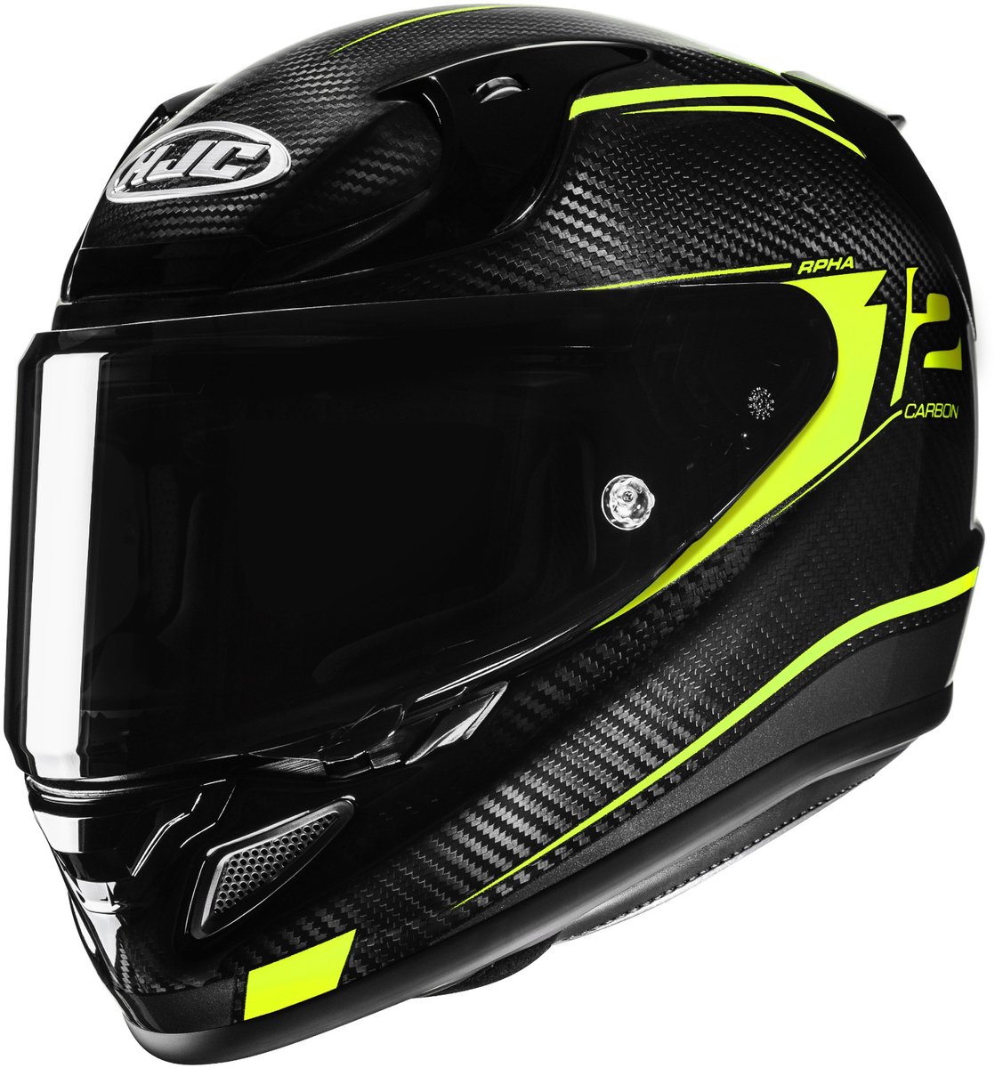 HJC RPHA 12 Carbon Keres Zwart Geel Integraalhelm - Helm