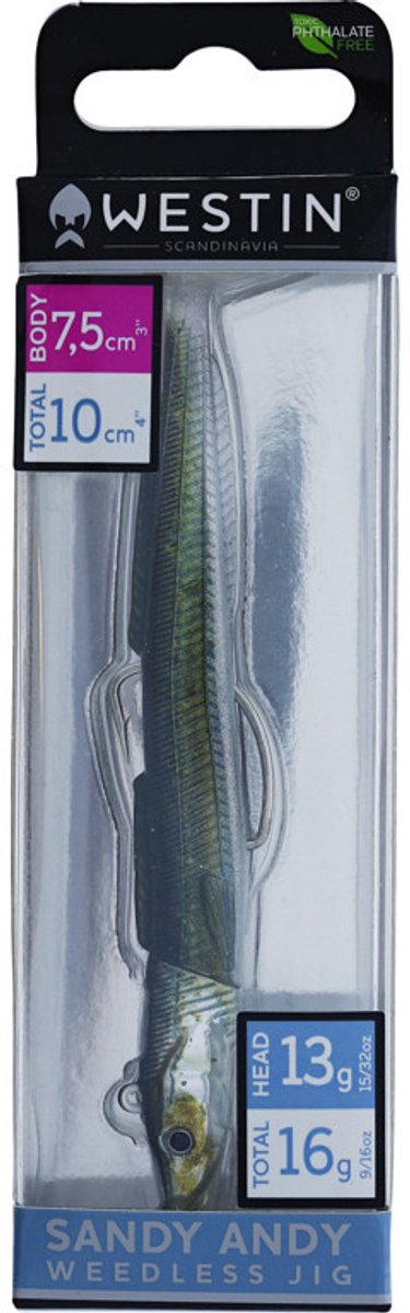 Westin Sandy Andy Weedless Sinking Jig 16g 10cm Haak 2 – Weedless Zeebaars Jig - Kleur : Tobis Ammo — afbeelding 5