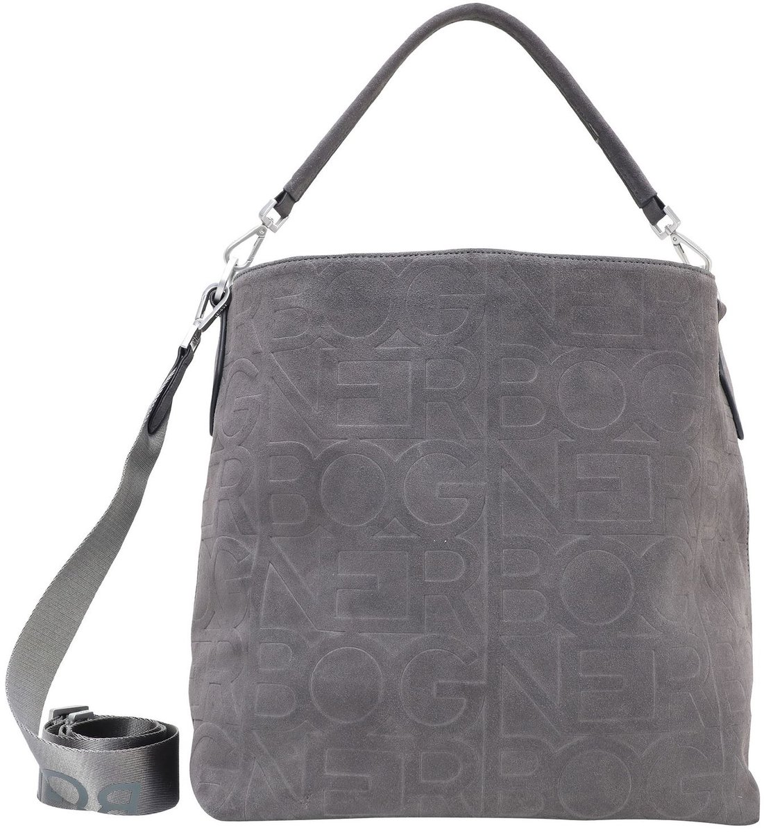 Bogner Schoudertas Tenna Velluto Jessi Hobo Bag Grey Grijs