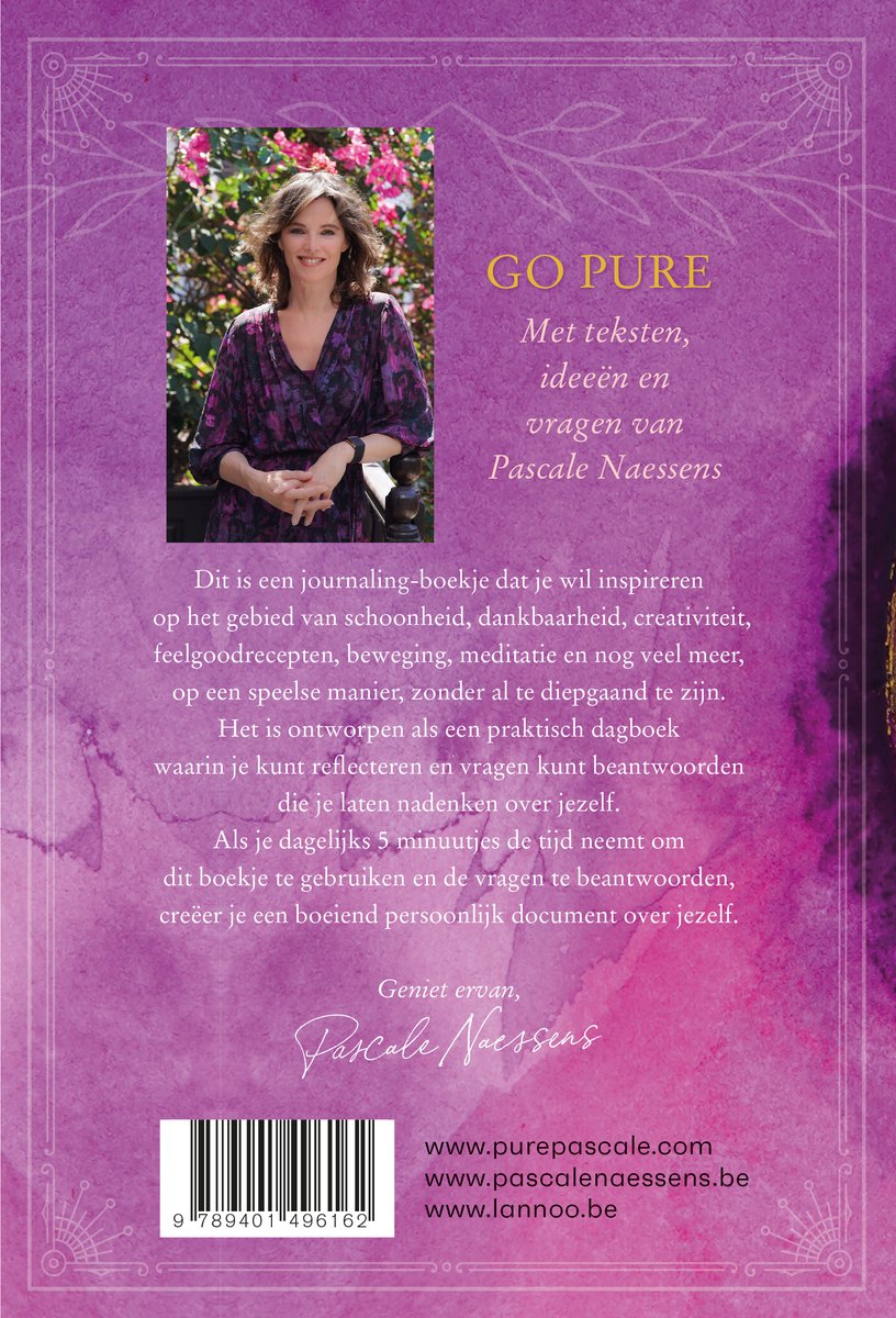 Go Pure Journal - back cover