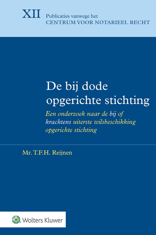 De bij dode opgerichte stichting - cover