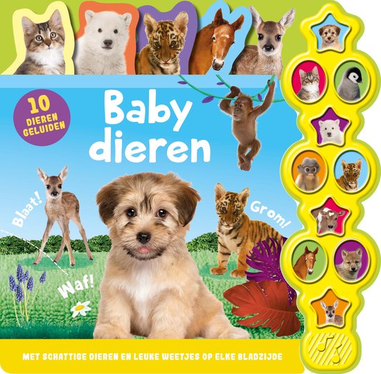 10 geluiden - Geluidenboek - Babydieren - cover