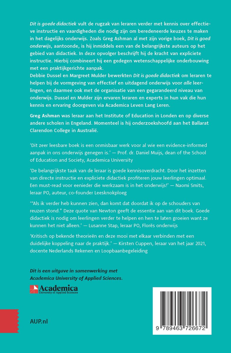 Dit is goede didactiek - back cover