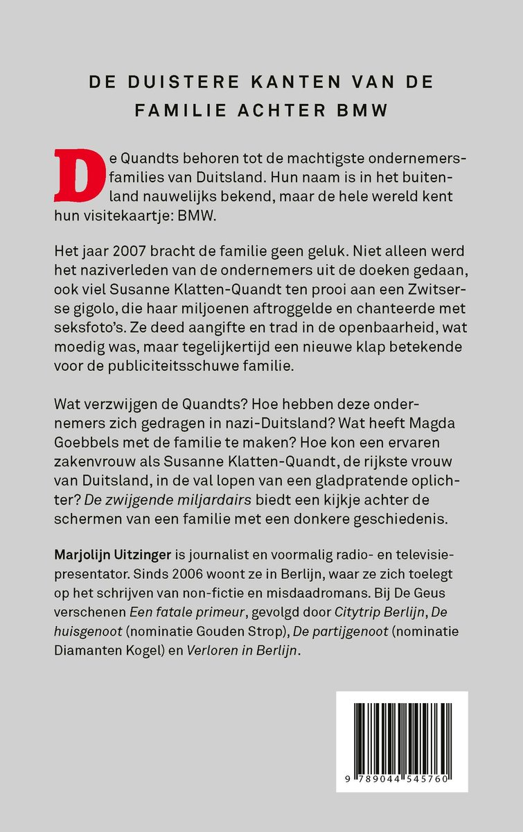 De zwijgende miljardairs - back cover