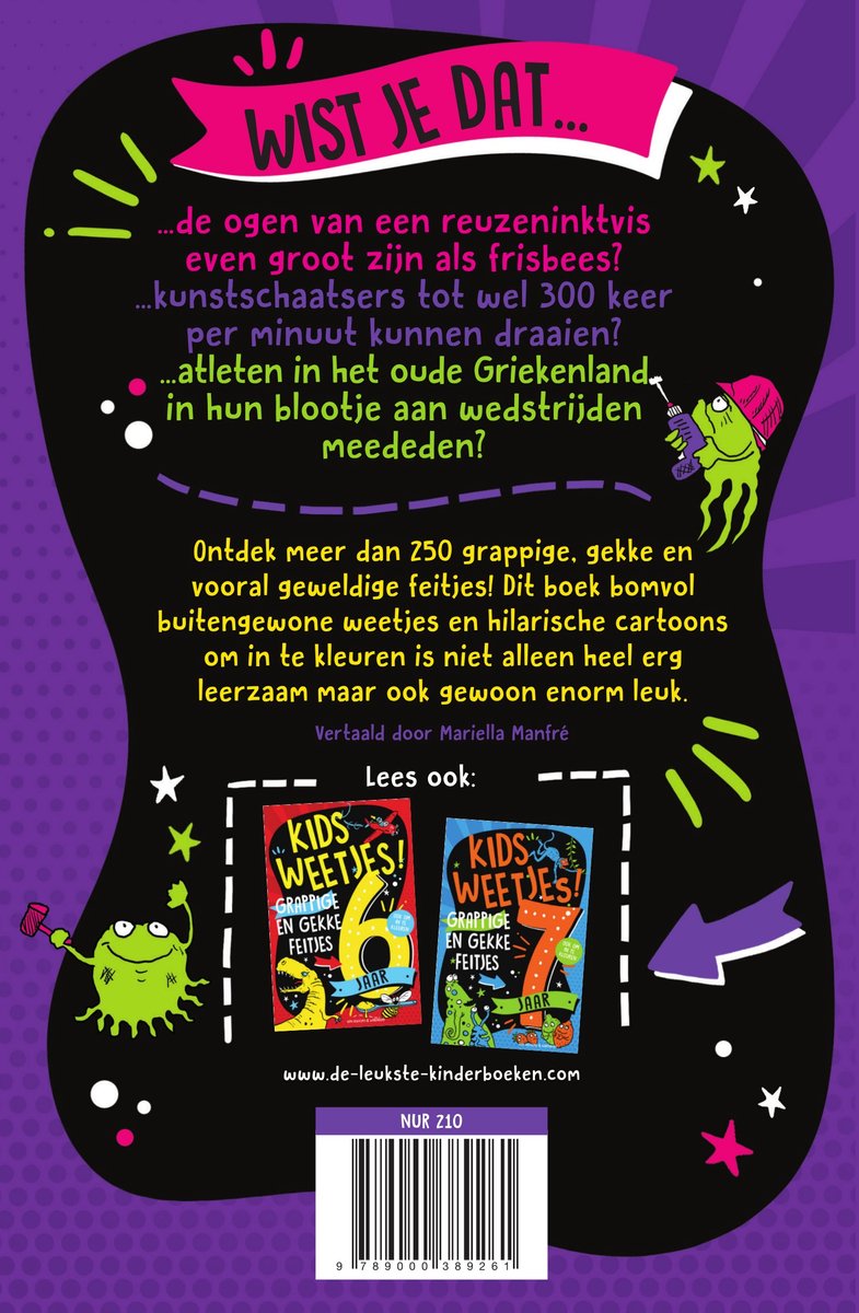 Kidsweetjes 1 - Grappige en gekke feitjes 8 jaar – Paperback - Afbeelding 2