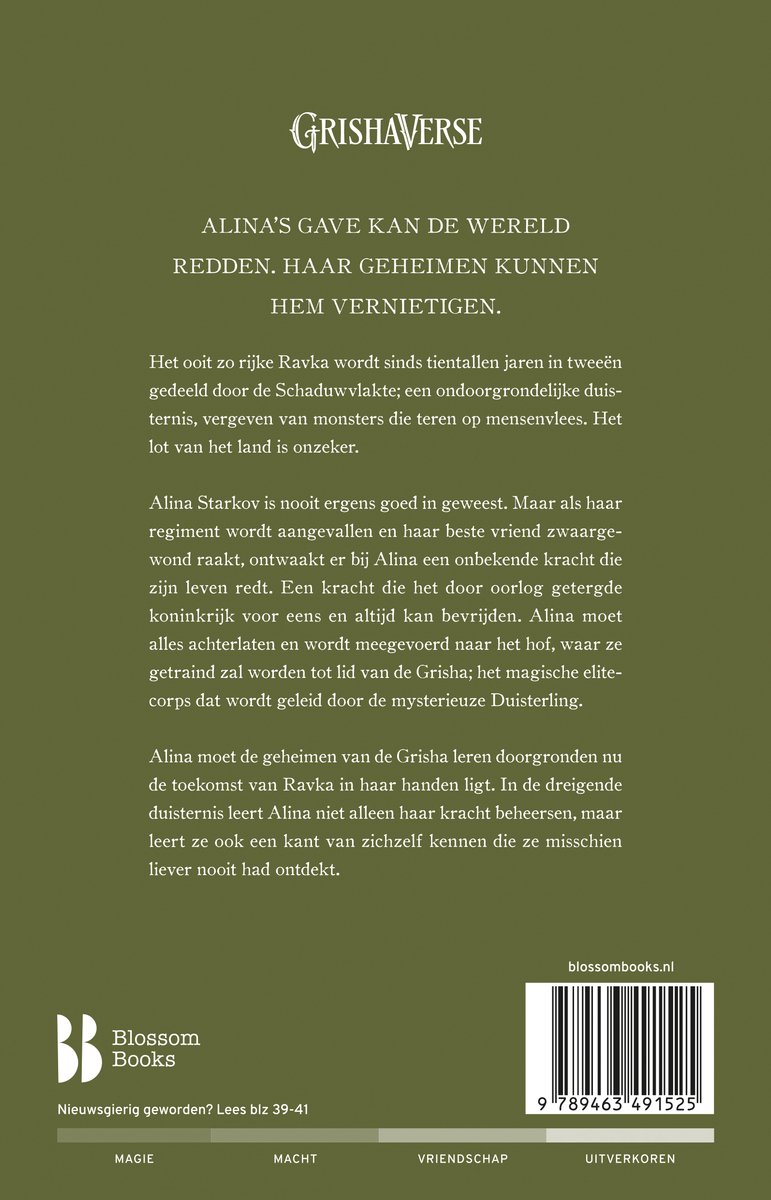 De Grisha 1 - Schim en schaduw - back cover