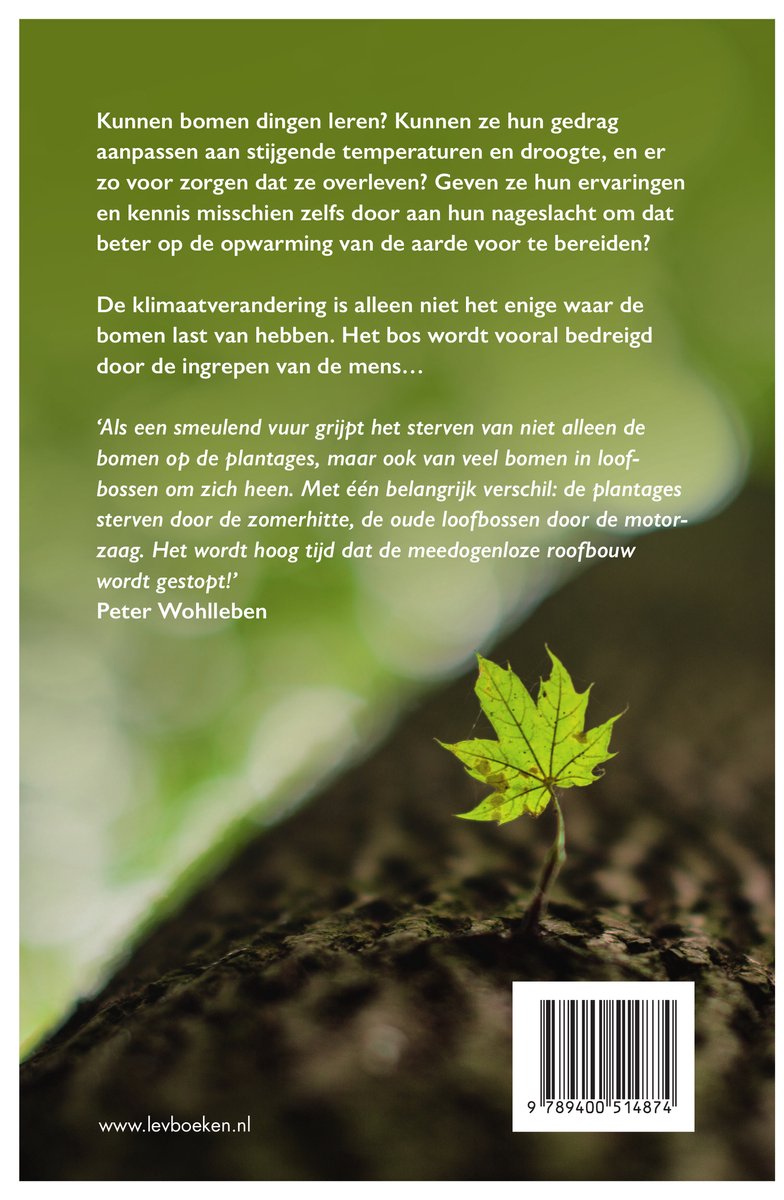 De lange adem van bomen - back cover