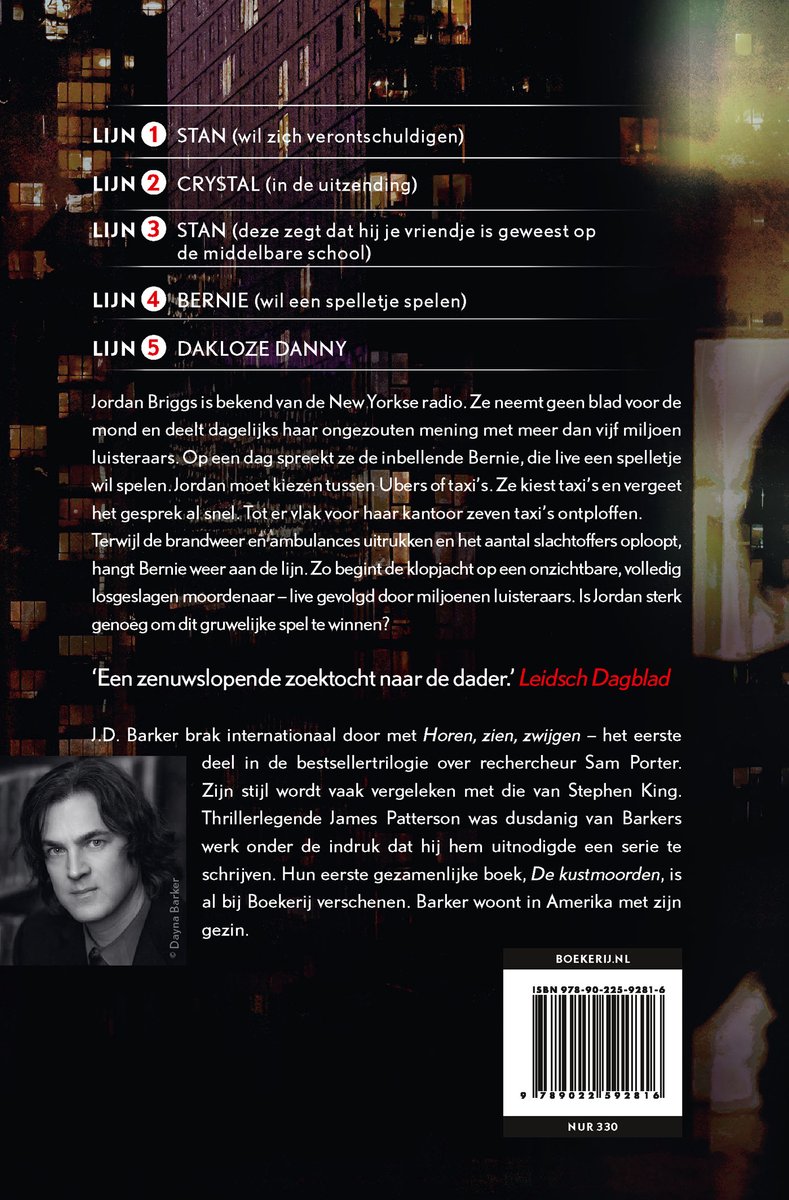 De beller op lijn vier - back cover