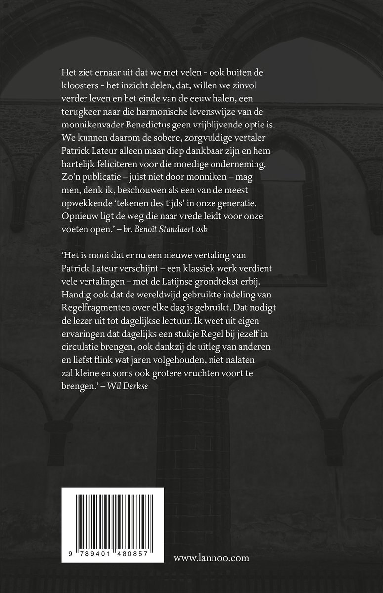 De regel van Benedictus - back cover