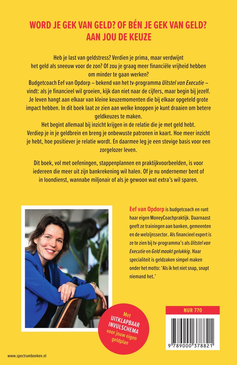 Gek van geld - back cover