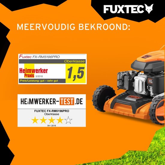 FUXTEC Grasmaaier Benzine - 51cm - Zelfrijdend / Zelftrekkend / Achterwielaandrijving - Mulchfunctie - Opvangbak 60L - FX-RM5196PRO van FUXTEC — afbeelding 5