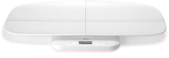 Alecto Babyweegschaal BC70 - Digitaal - 150kg - Groeimeter - Weegschaal ook voor volwassenen en dieren - Wit