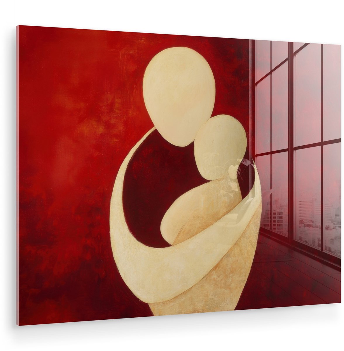 Abstract - Moeder - Kind - Rood
