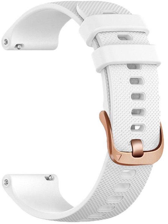 Bracelet en Siliconen - adapté pour Garmin Venu / Venu 2 Plus / Venu SQ / SQ 2 / Vivomove / 3 / Style / Vivoactive 3 / Vivoactive 5 / Forerunner 55 / 165 / 245 / 645 - blanc