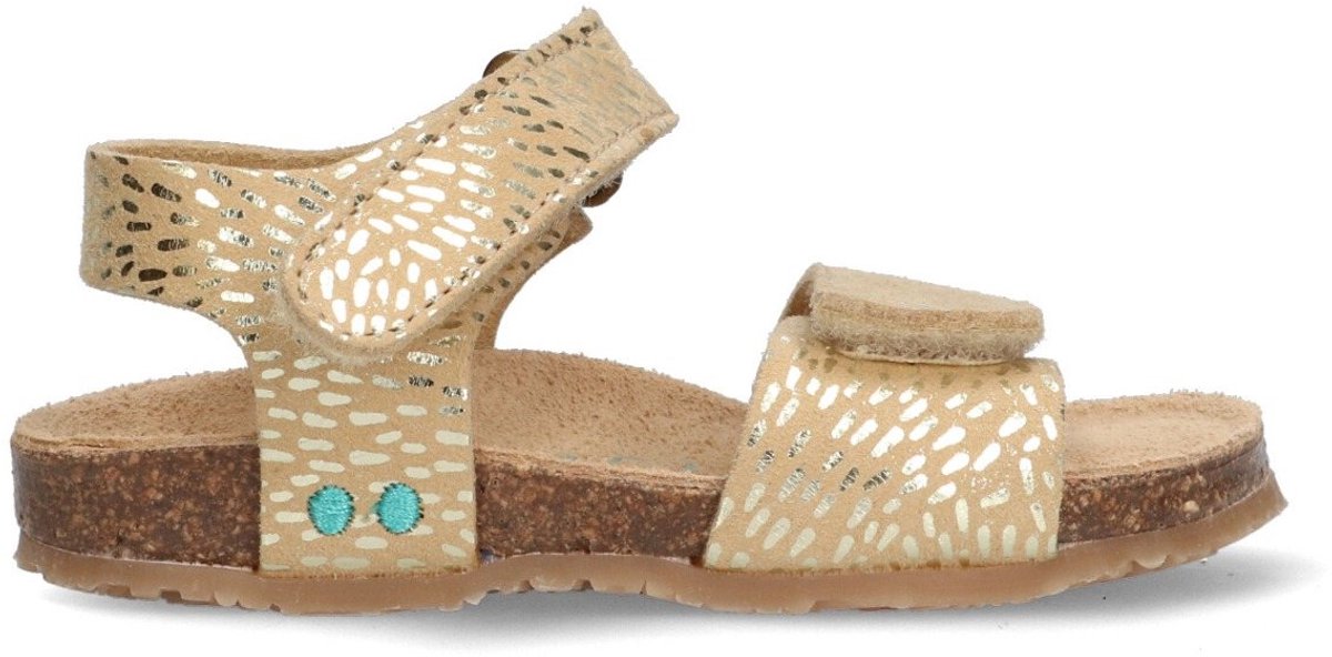 BunniesJR 225408-932 Meisjes Platte Sandalen - Goud - Imitatieleer - Klittenband