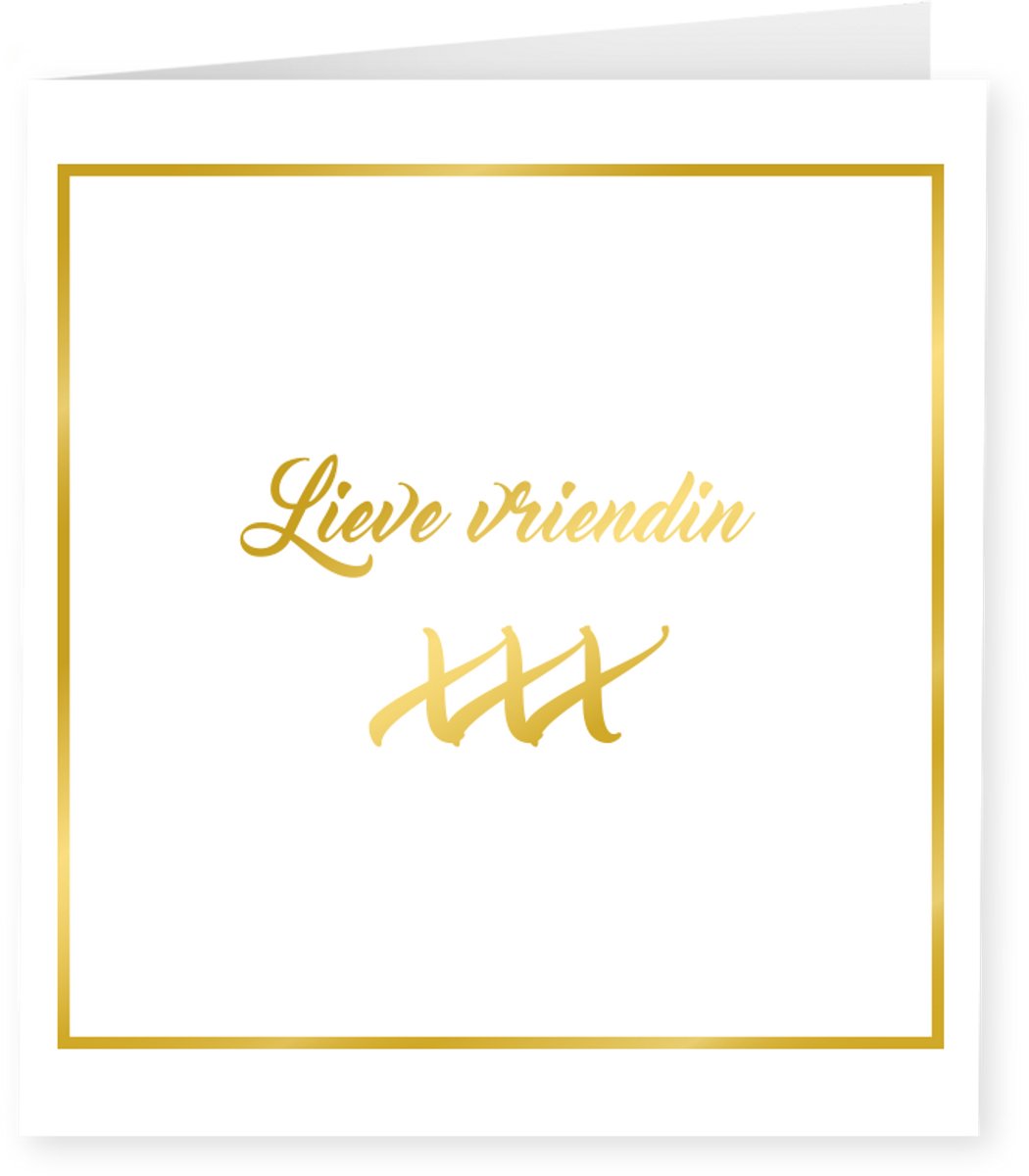 Gold white cards - Vriendin