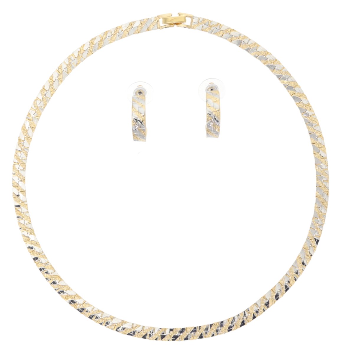 Behave – Sieradenset Ketting + Oorsteker – Goudkleur Zilverkleur – Klassiek – Nikkelvrij – Geschenkverpakking
