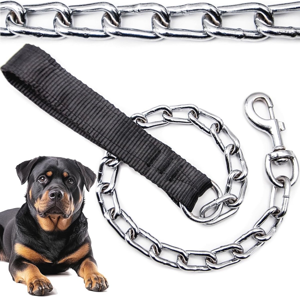 Zware 6 mm Kauwbestendige Hondenriem voor Training en Buitenactiviteiten