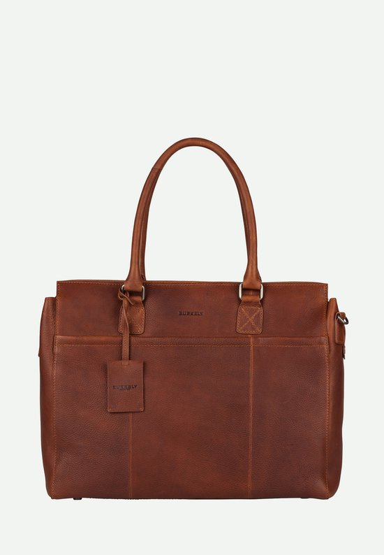 BURKELY Antique Avery Briefcase - Sacoche ordinateur 15,6 pouces - Cognac